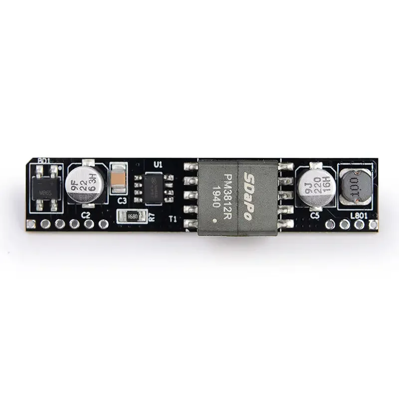 SDAPO PM1201 Support 10M/100M/1000M IEEE802.3af Standard 12V/1A 1.5KV Isolation ModeA or ModeB PIN TO PIN POE Module