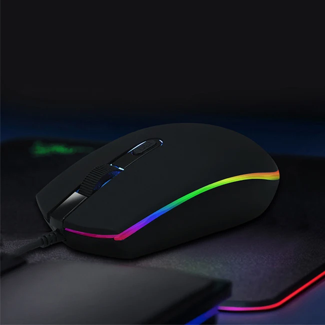  Проводная игровая мышь светящаяся RGB для работы и офиса проводная logitech компьютерные