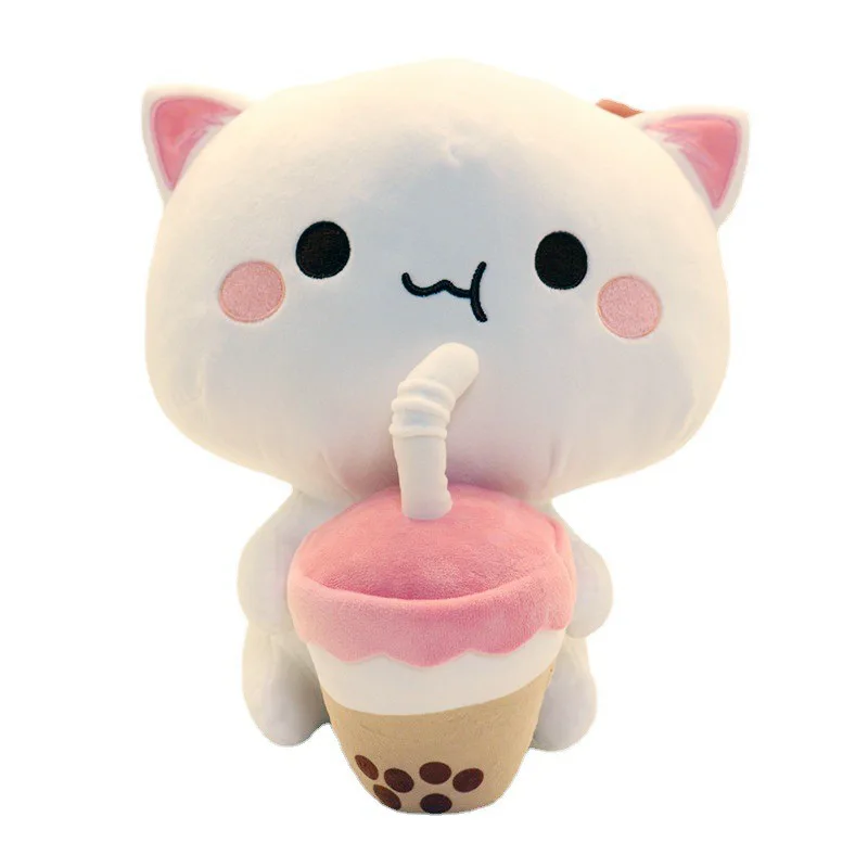 2022 New Cute Soft Boba Cup Plush Toy Kawaii Cat Boba Tea Plush