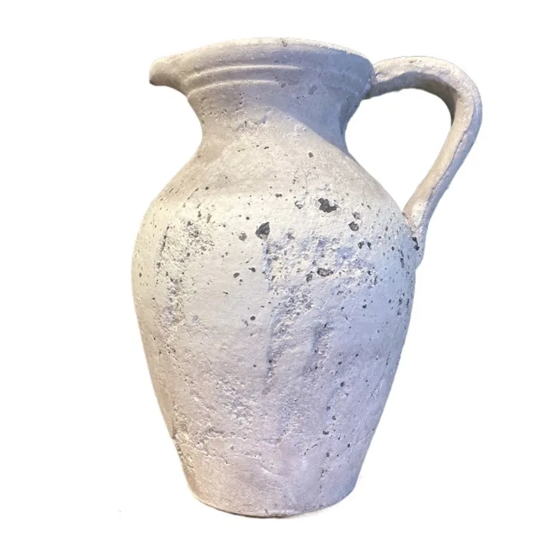 fiber clay vases for flowers,Antique Deco fiberglass Big Clay Pot Planter,Retro Design vases for Hotel/ Home Decor