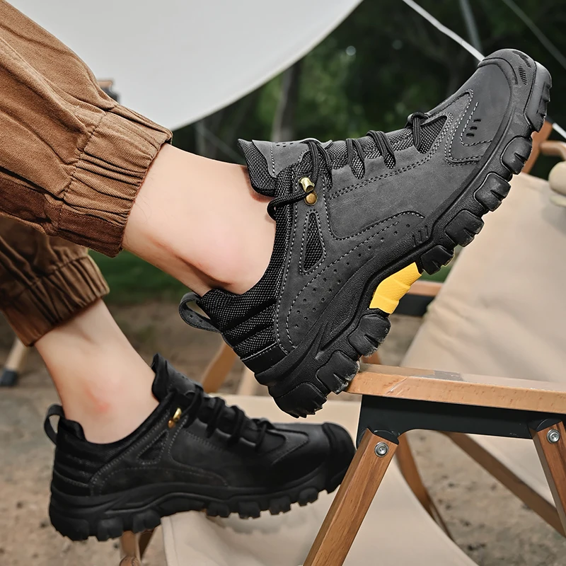 Wholesale high quality leather shoes warm outdoor collision avoidance casual winter shoes for men