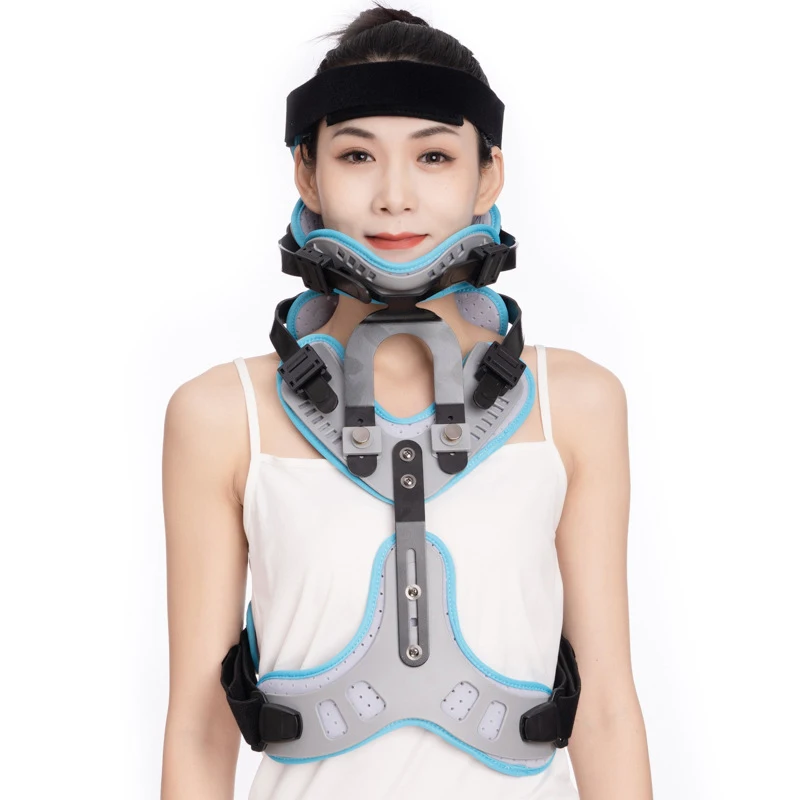Adjustable fixed treatment lumbar cervical vertebra traction device thoracolumbar support head and neck brace