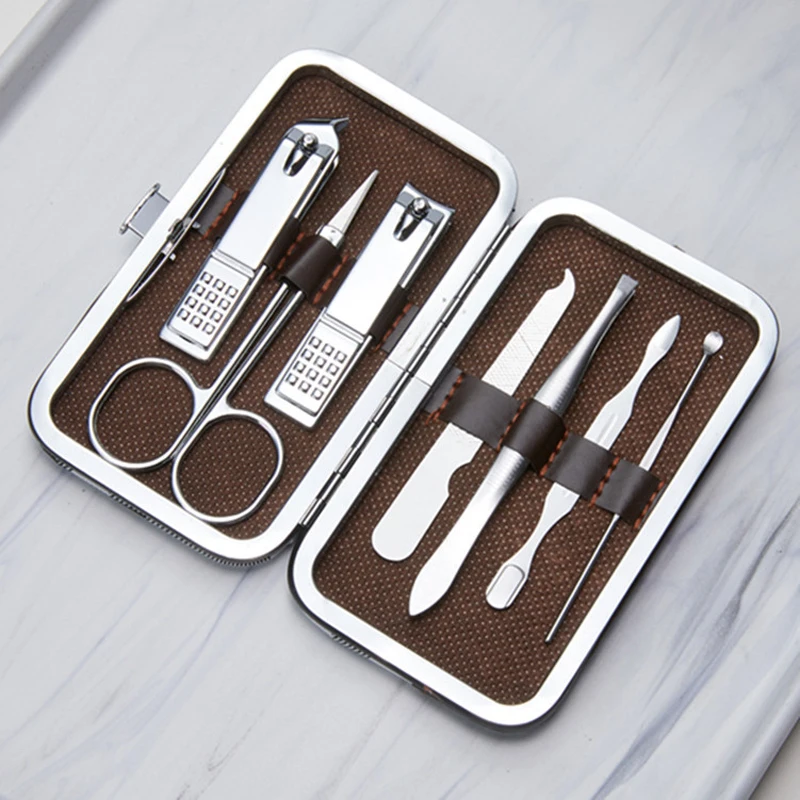 Professional Custom Beauty Tools Foot File Nail Clipper Pedicure Scissors Cutter Kit Mini Nail Care Products Salon Manicure Set