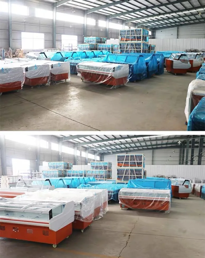 Supermarket Fish Display Refrigerator Butcher Meat Chiller Showcase cold showcase display refrigerators