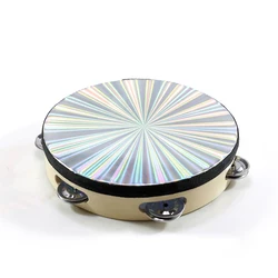 Wholesale Flashing Kids Tambourine 6/8 Inch Orff Percussion Instrument Band Accompaniment Tambourine