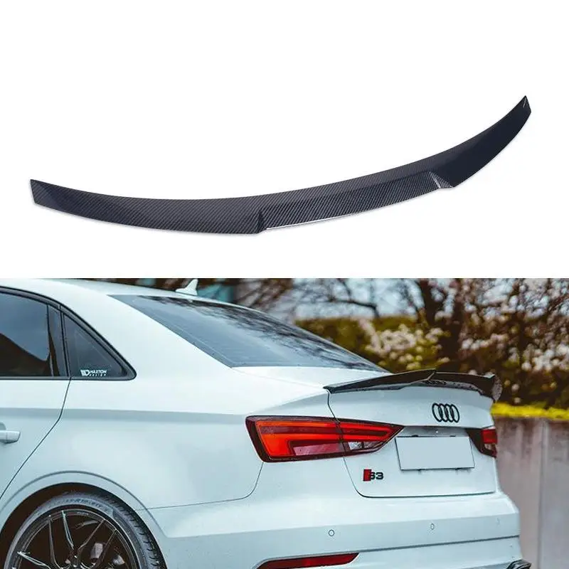 Подходит для заднего спойлера из углеродного волокна Audi RS3 S3 A3 sedan M4 12-21