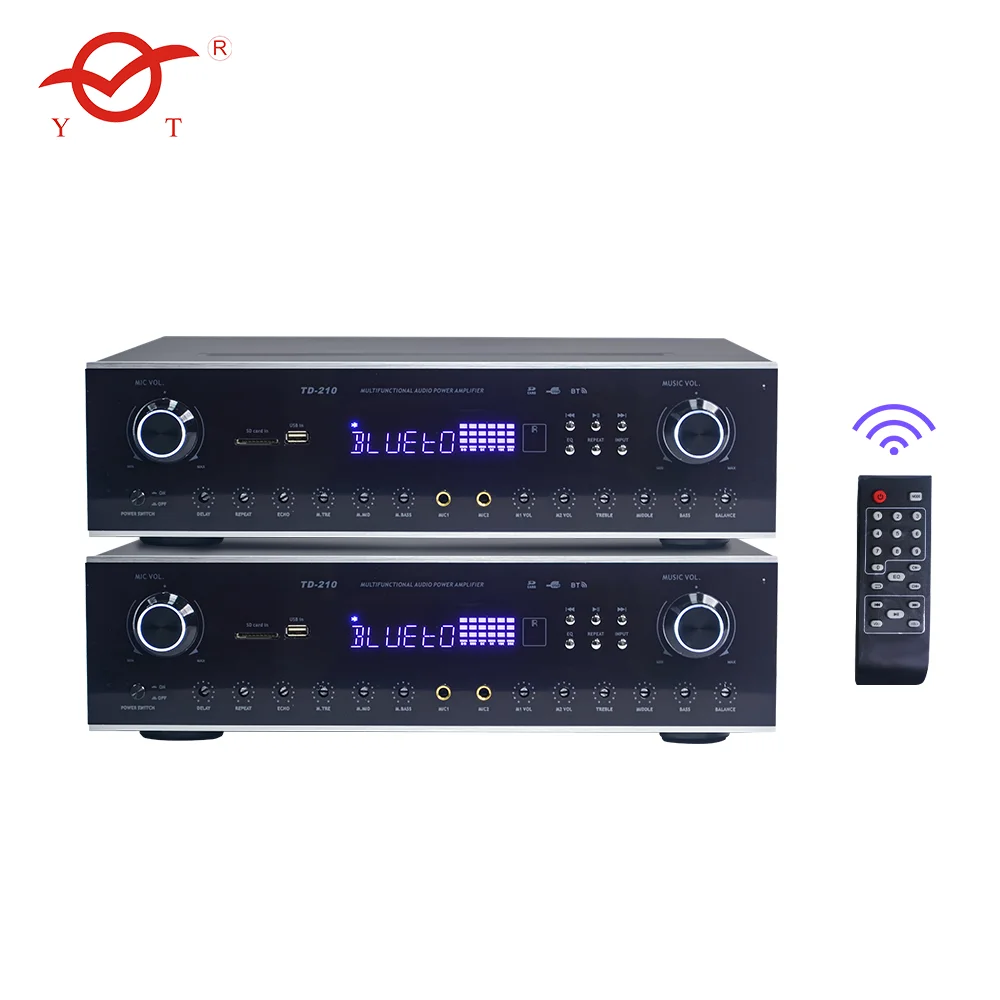 Домашний усилитель YATAO 500 Вт 2-канальный с FM-радио Usb SD звуковое оборудование/усилители/динамики