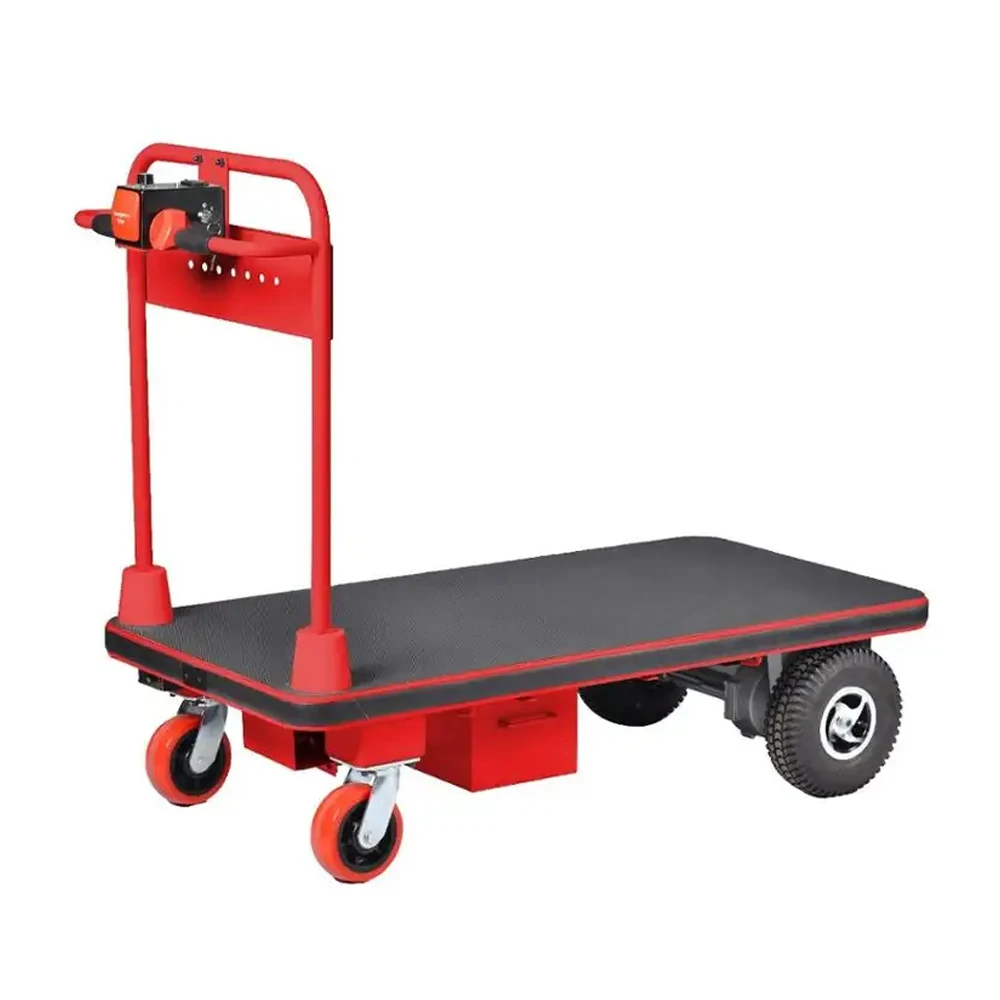 Electric Hand Cart Trolley Warehouse Material Handling Transport Heavy Duty 400kg Platform Trolley