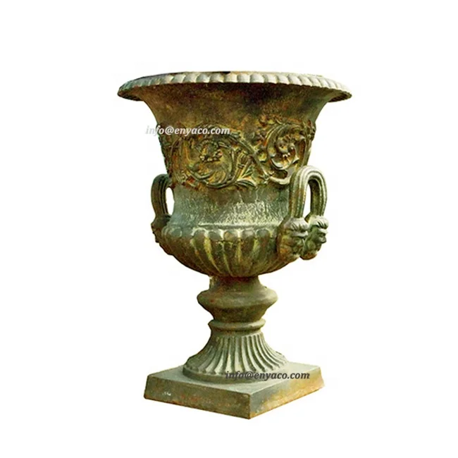Metal American Style Cast Iron Urn Decoration for Events Party Garden Outdoor Pation Supplies Cast Iron Flower Pots & Planters