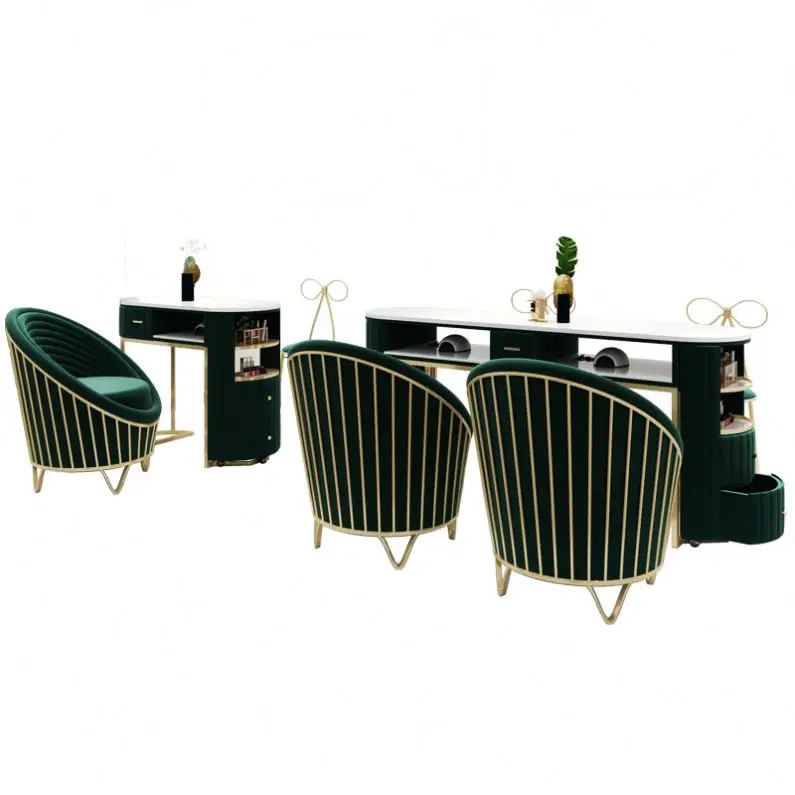 Nails Table Double Side Chair For Manicure Technician With Dust Collector Portable Nail Manicure Table