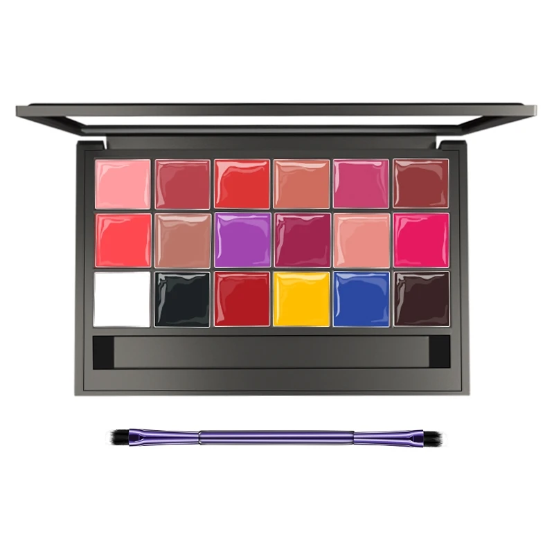 
Hot Sale Best Lady Lip Makeup Cream Makeup Cosmetics With Applicator Matte Glossy Glitter Shimmer Lipgloss Palette Private Label 
