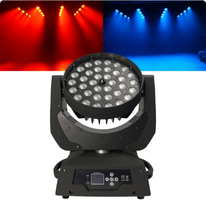 Lotus 36X10w Zoom Wash Beam Led Moving Head Light Pixel Zoom Led Moving Head Light with Rgbw 4in1 16Chs Dmx control for Dj disco