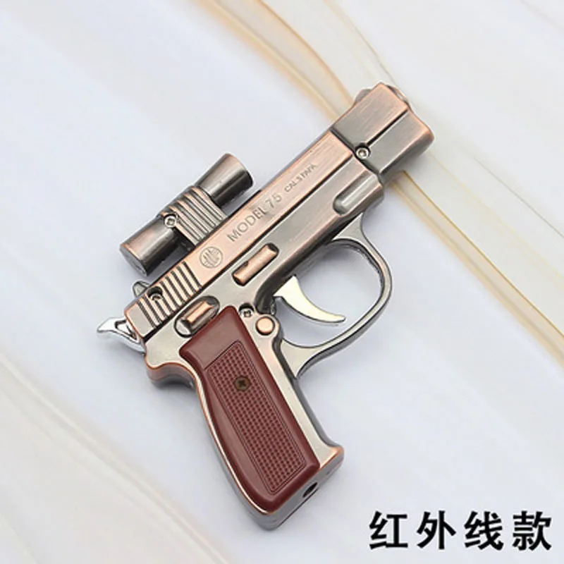 Новый игрушечный инфракрасный пистолет M75, надувная ветрозащитная зажигалка, Зеленый огонь, креативный персонализированный подарок