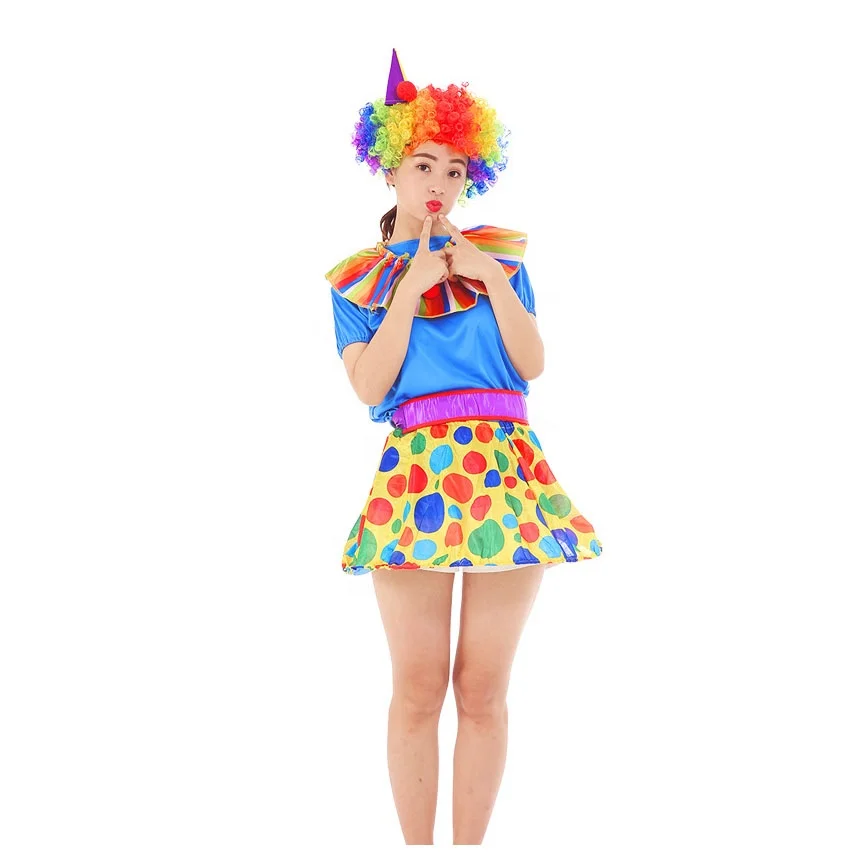 Hot Sale Dress Suits Funny Clown Carnival Party Costume Kidflowerlay Halloween Costumes Women Adults Wedding TV & Movie Costumes