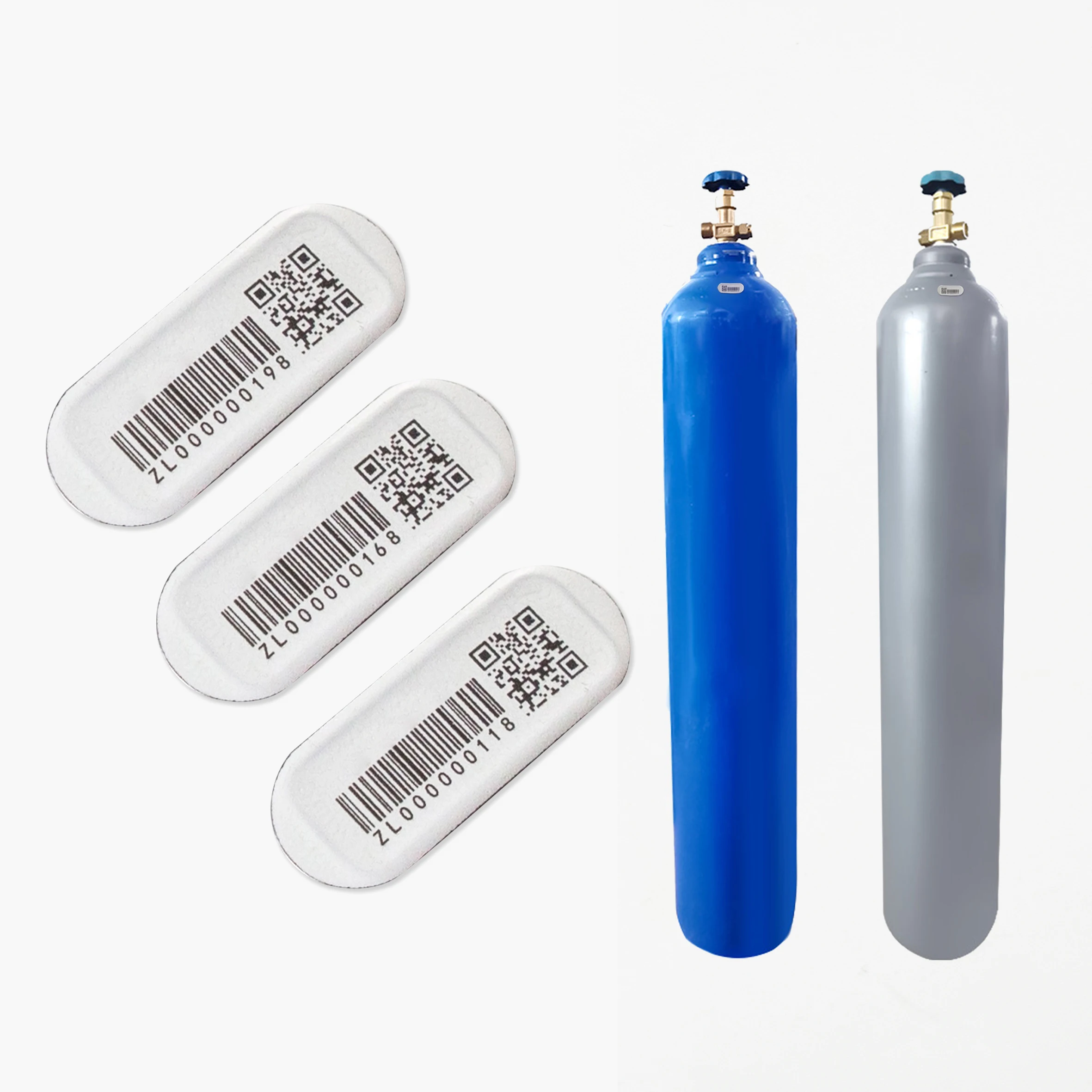 Metal-ceramic LPG Cylinder Barcode Tag/Label Tracking Cylinder With Barcoding