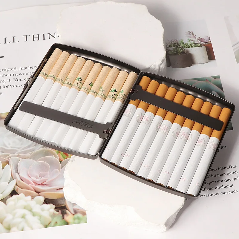 Futeng High Quality Metal Cigarette Case Wholesale Cigarette Box Custom Logo Portable Tobacco Pack Smoking Accessories