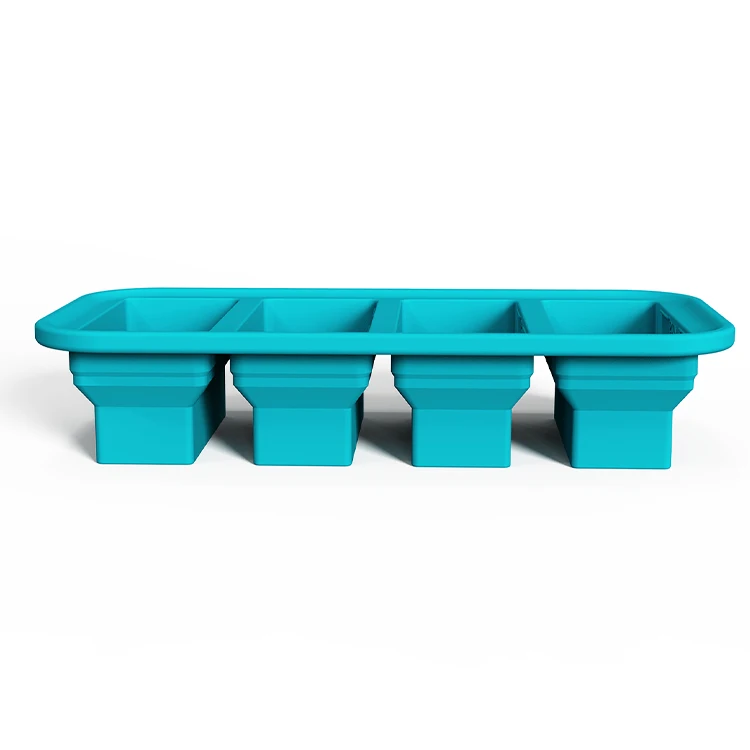 Large Freezing Tray for soup broth sauce or butter Silicone Freezer Tray with Lid