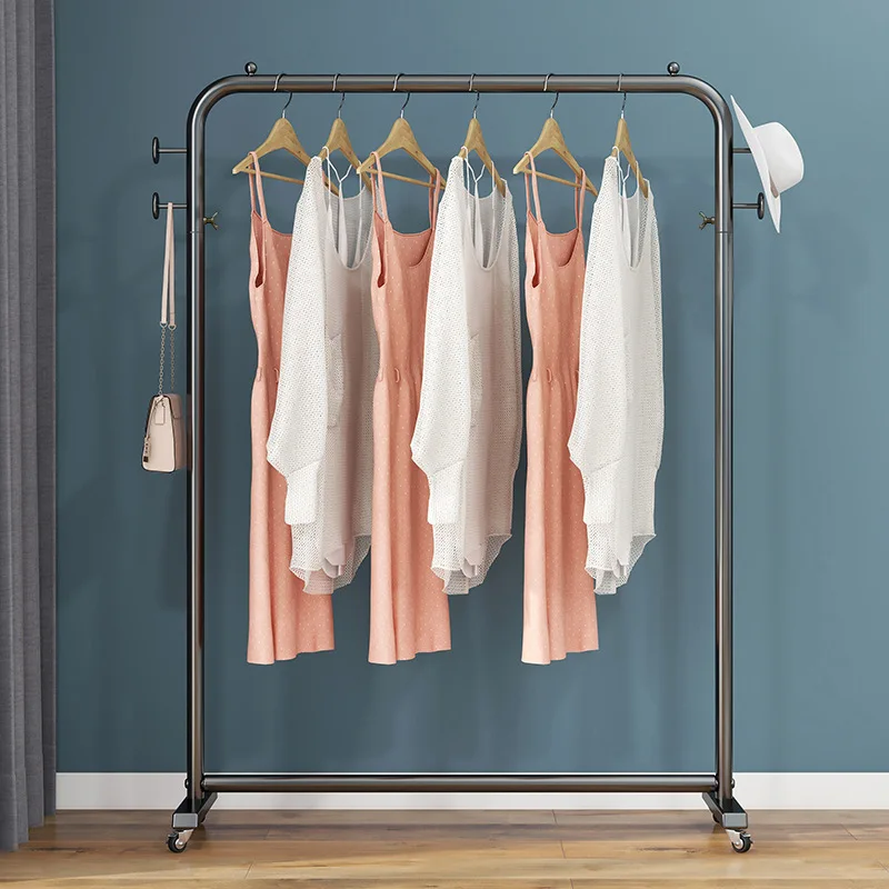 Light luxury metal iron art simple modern Nordic home floor bedroom clothes coat rack