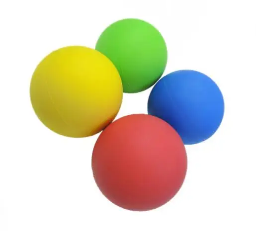 Custom Logo Racketball 55mm/60mm Rubber Balls Colorful Solid High Bounce Rubber Ball Racquetball Frescobol Squash Ball