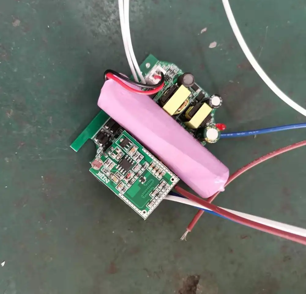 led emergency driver 8-24w output DC24-75V 200ma 3 hours with radar sensor and photocell no interference