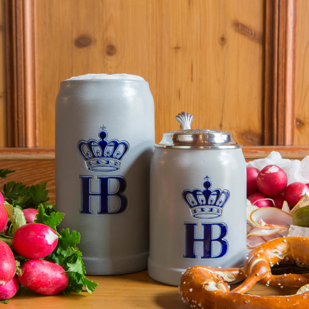 Hofbraeuhaus Muenchen Multiple Styles  Salt-Glazed Stein 0,25 0,5L 1L 3L 5L Oktoberfest Beer Stein Tankard Beer Mug
