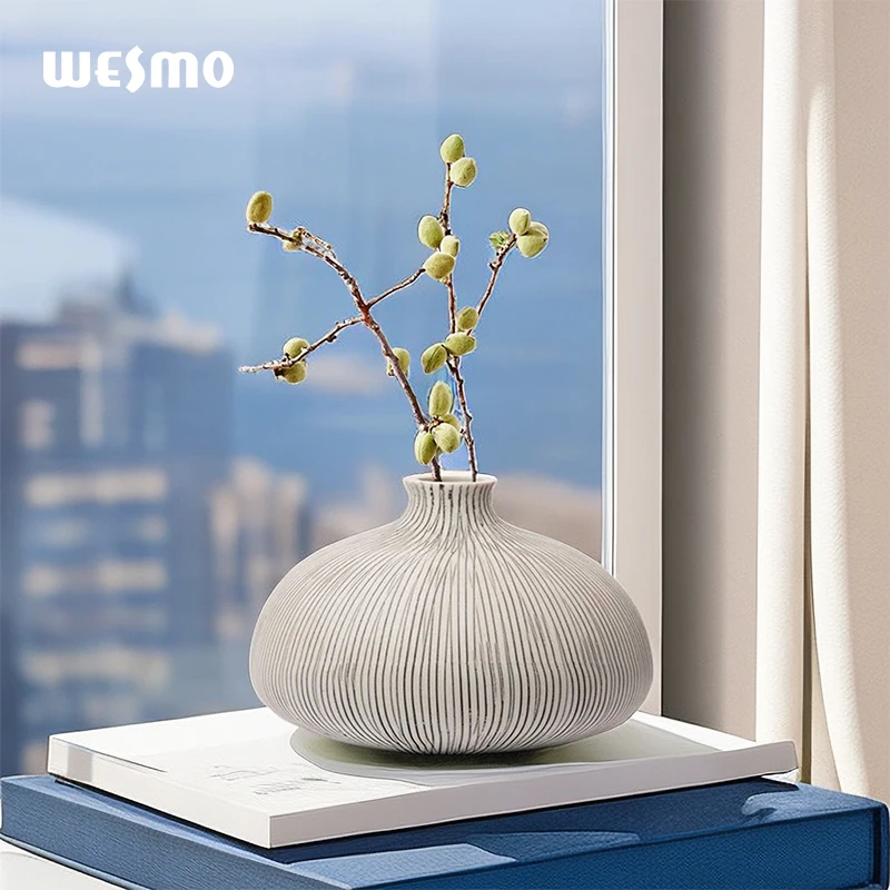 Living Wabi-sabi Ceramic Vase Decoration Table Ceramic Decoration Ceramic Factory Wholesale Flower Vase For Home Decor