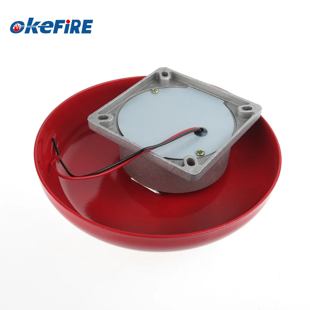 Okefire DC 12V Electric Aluminum Fire Alarm 8 Inch Bell