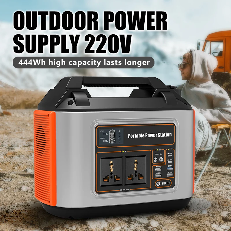 High power portable power station 12v 120000mAh 500w outdoor power bank solar storage supply