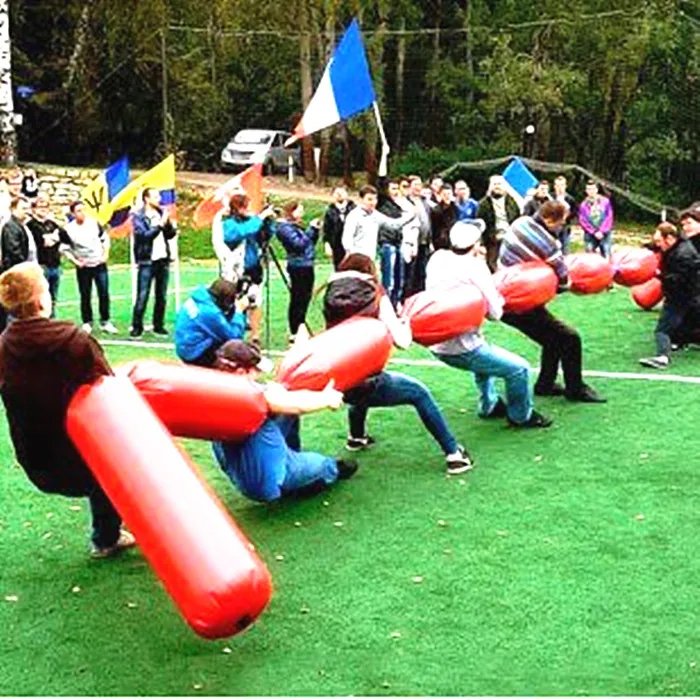 Outdoor pvc material Inflatable Tennis racket ,inflatable team building games,inflatable sports equipment for sale