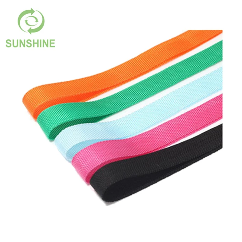 25mm 38mm 1/2 inch 1 inch black white national style woven stripe jacquard RPET recycled printed polyester plain webbing strap