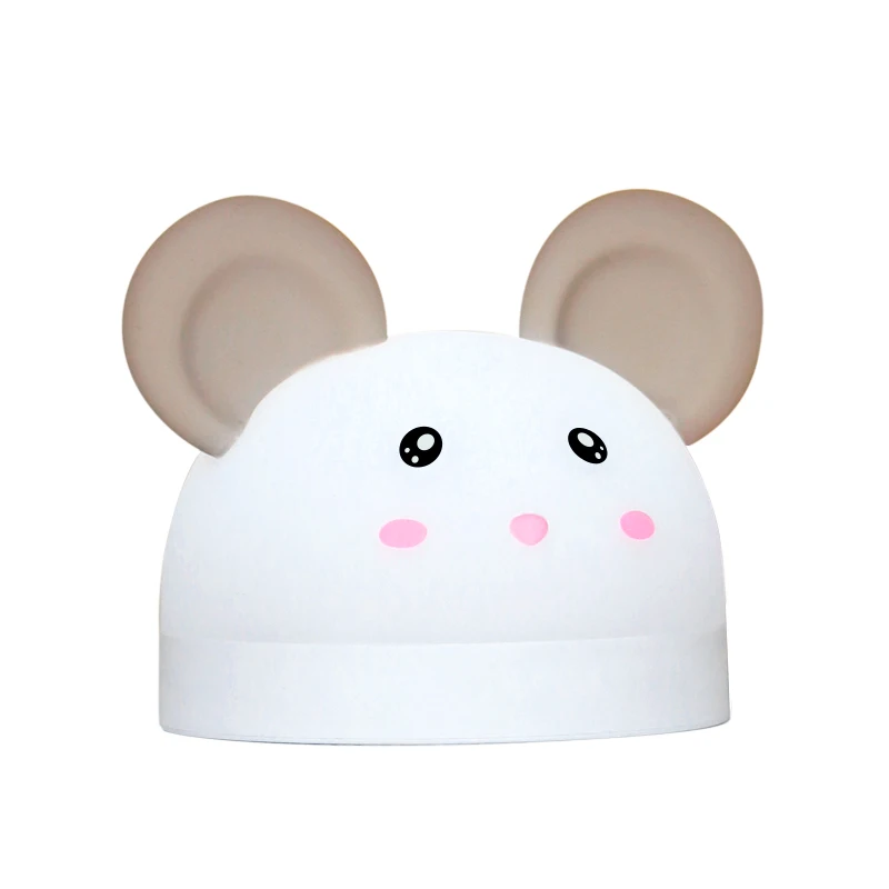 Super Cute Mouse Animal 7 Colors Light Changing Silicone LED Toy Lamp Squish Silicone Soft Mouse Alarm Clock Night Light