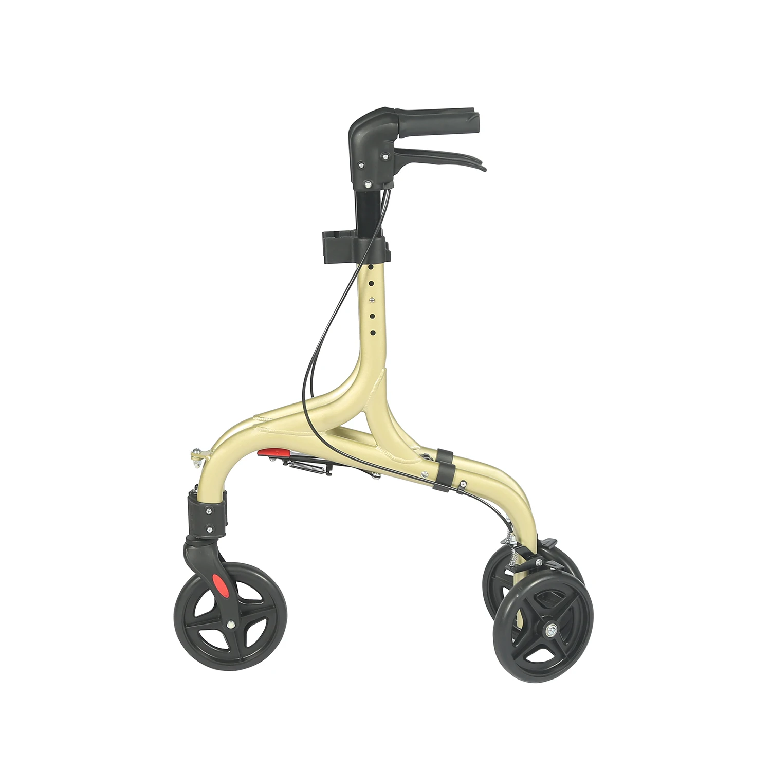 New! TONIA Aluminum Rollator Walker with 3 Wheels Ultra Compact Size for Storage TRB01champagne