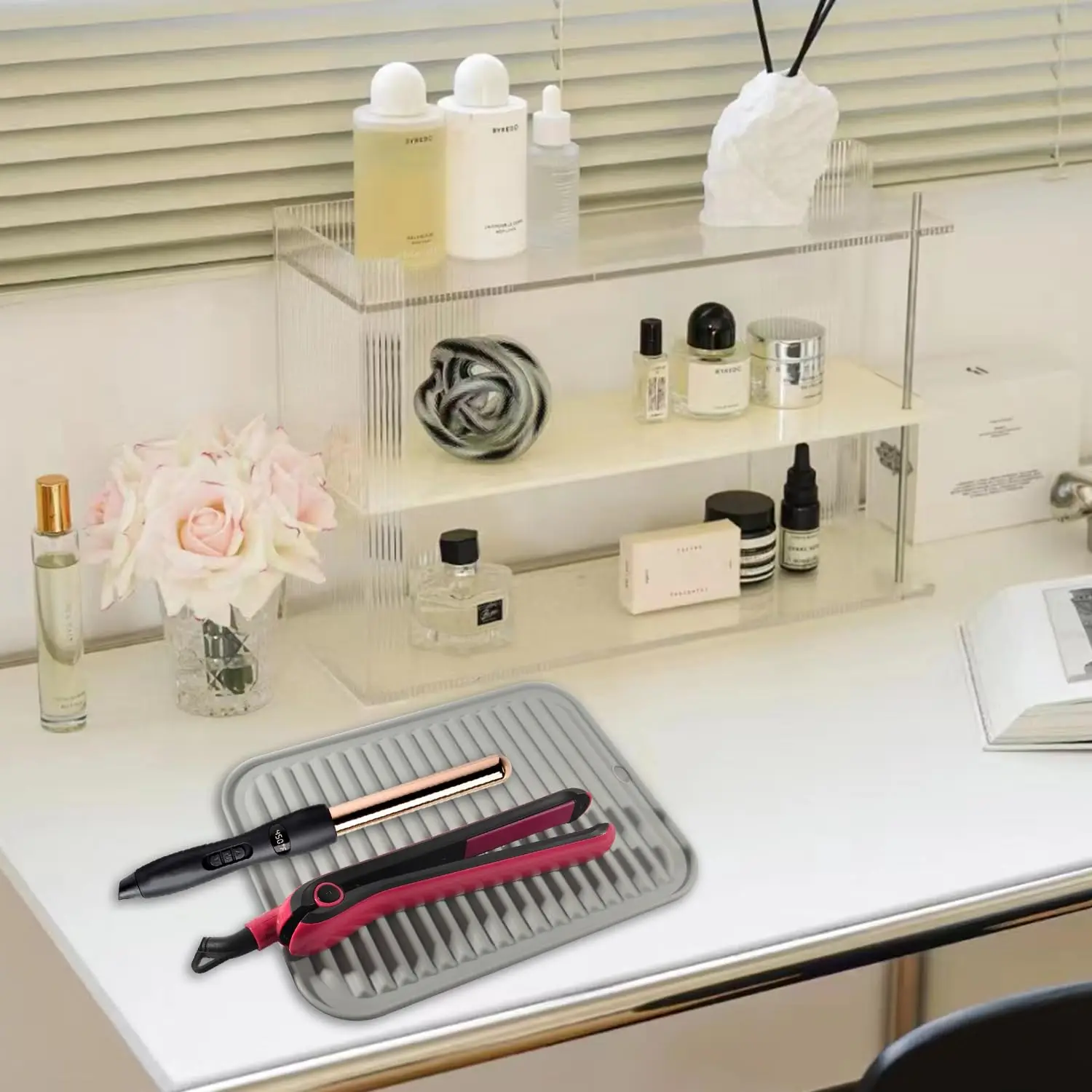 Wholesale Heat Resistant Curling Iron Silicone Mat Silicone Mat For Curling Iron