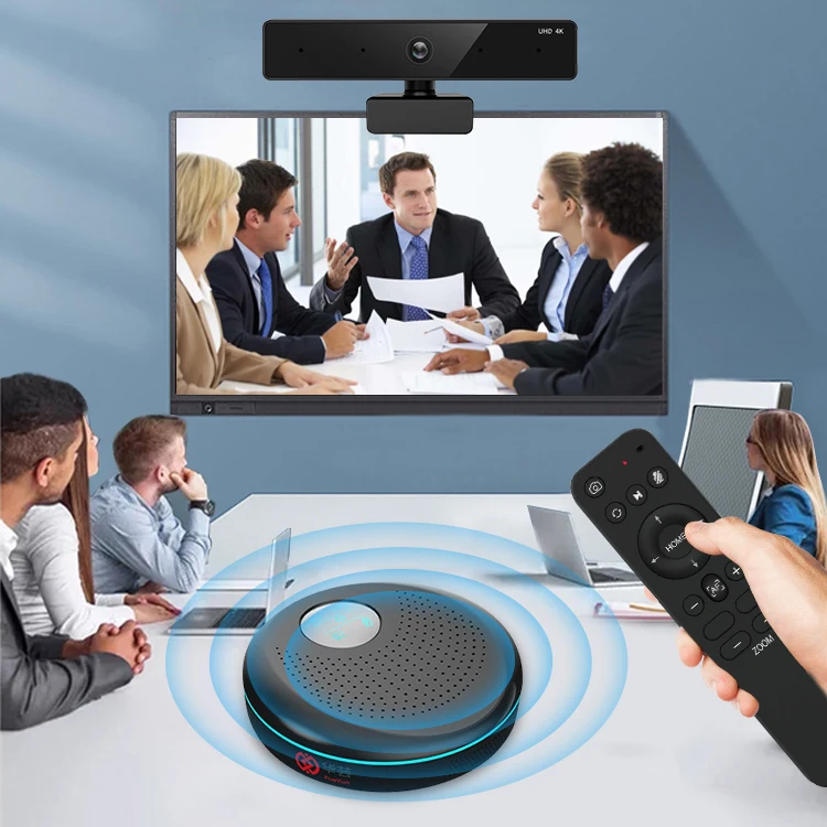 Noise Reduction Function Microphone 4K Hd Zoom Camera Auto Tracking Usb Webcam Conference Equipment