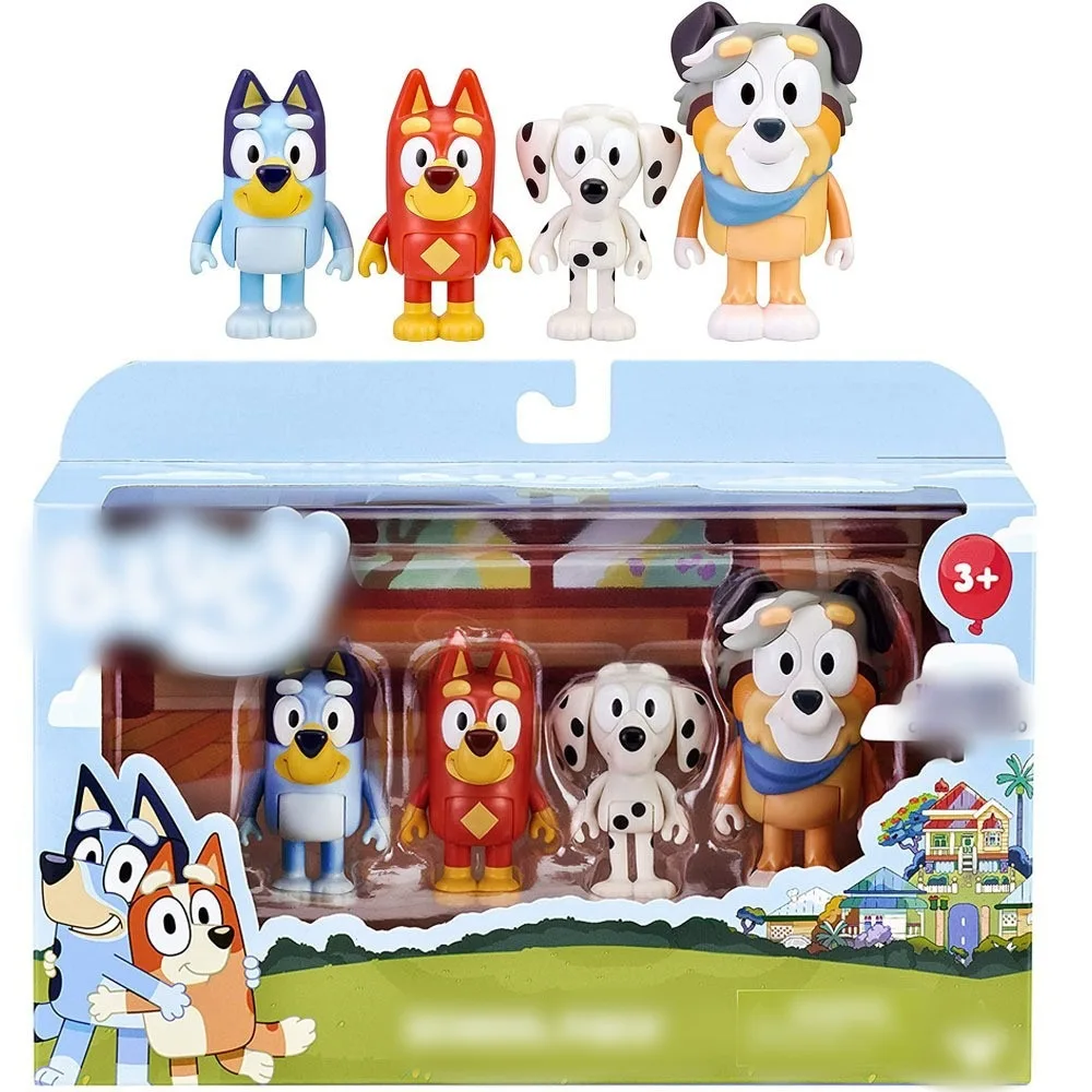 Zealed Wholesale Good Quality PVC Puppy Joint Movable Car Ornaments 5 Styles of Blueies Family Model Anime Cartoon Ornaments