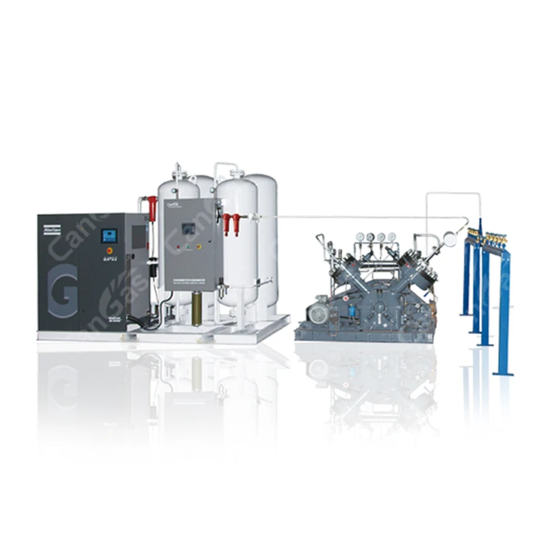 PSA oxygen generator with cylinder ramp to fill cylinder automatically