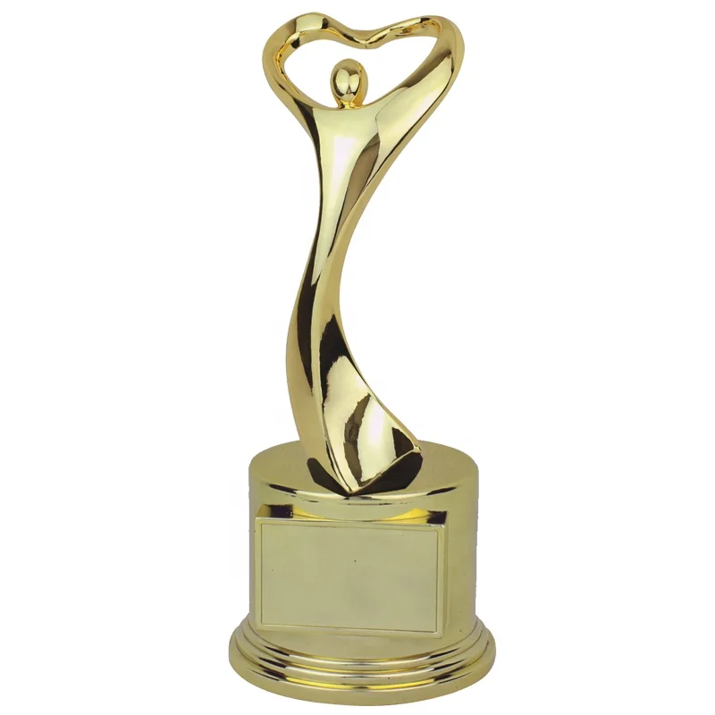 Wholesale star shape plastic base customized grammy award trophy with gold foil