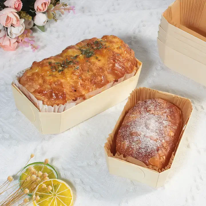 High Quality Customized Biodegradable Wooden Pastry Sushi Dessert Cake Biscuit Candy Packaging Box