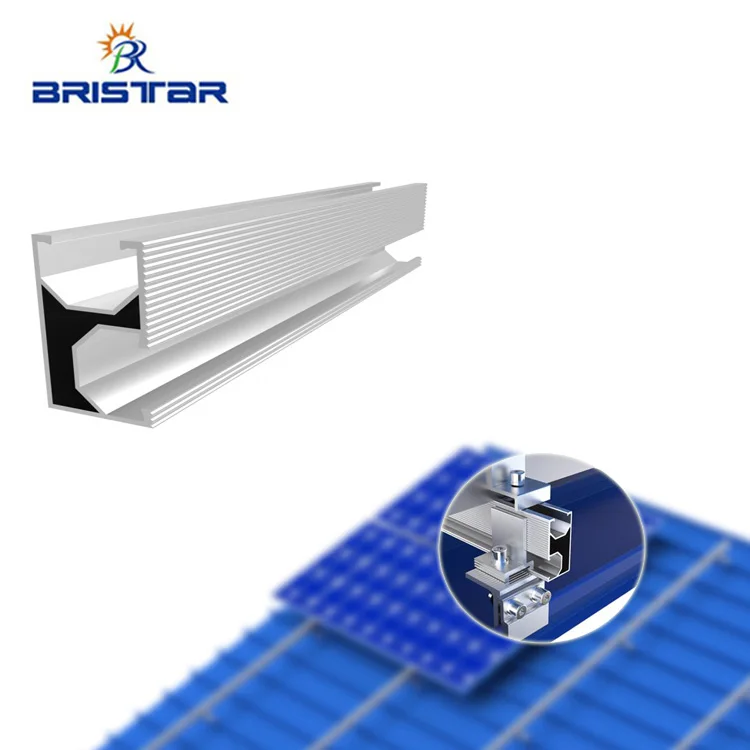 BRISTAR Wholesale PV Anodized Aluminum Profile Solar Rail Panel Mounting Mini Rails kits