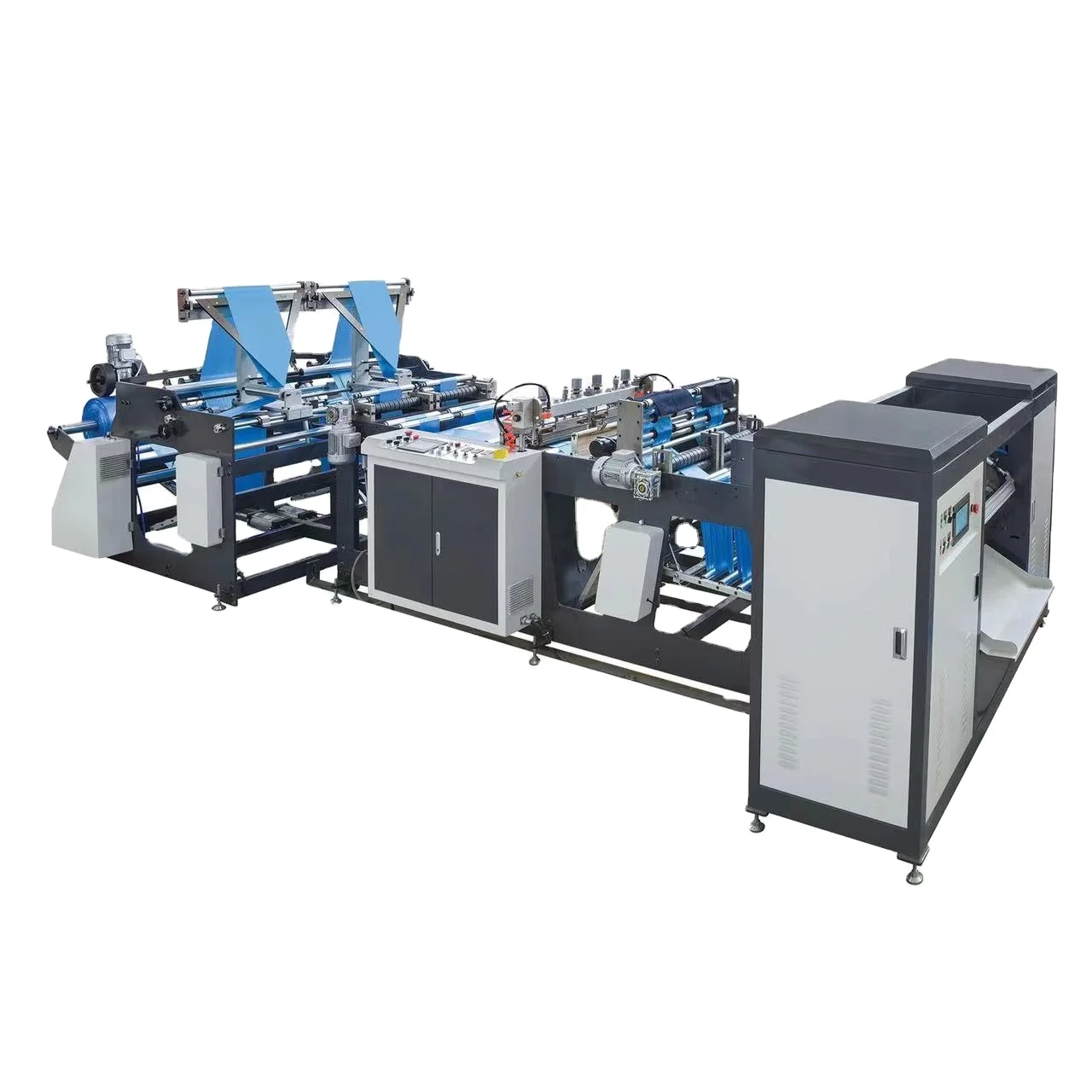 YHLJ-820 Automatic polyethylene Hdpe Ldpe lldpe garbage can bag double line continuous roll bag making machine