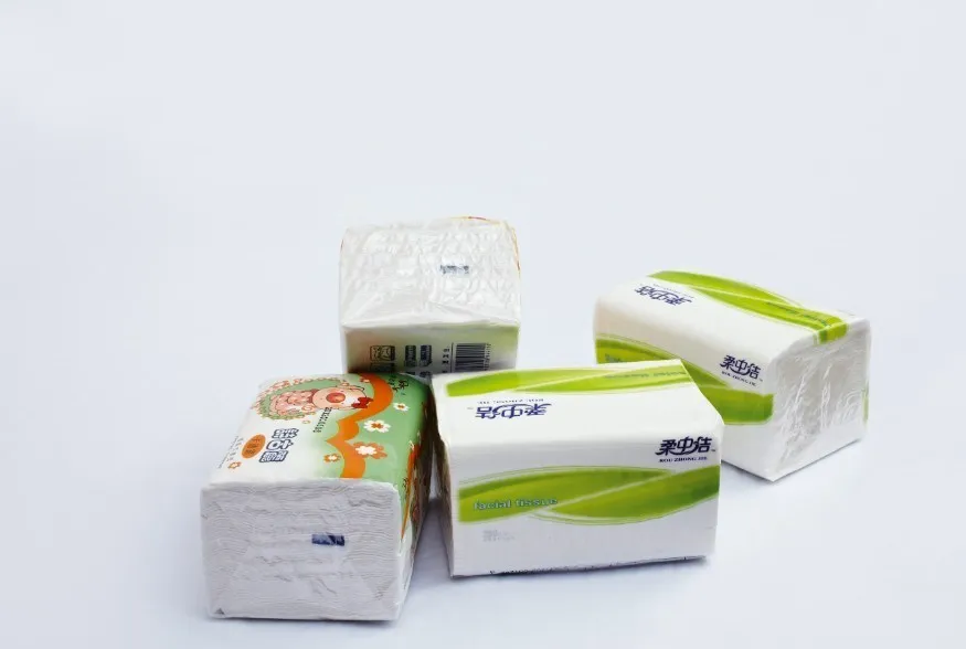 Automatic two stacks paper napkin making machine tissue packing machine facial tissue folding manufacturing machine