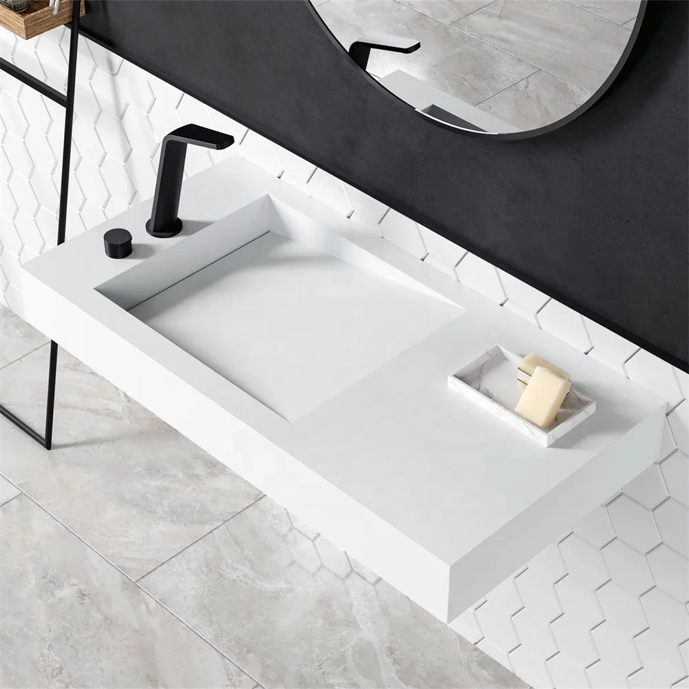Modern Designs Artificial Stone Bathroom Sink solid surface hanging Basin