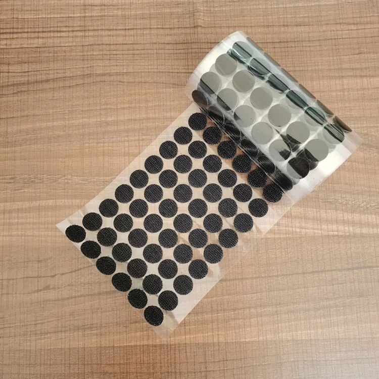 Customize die cut self adhesive hook and loop dots