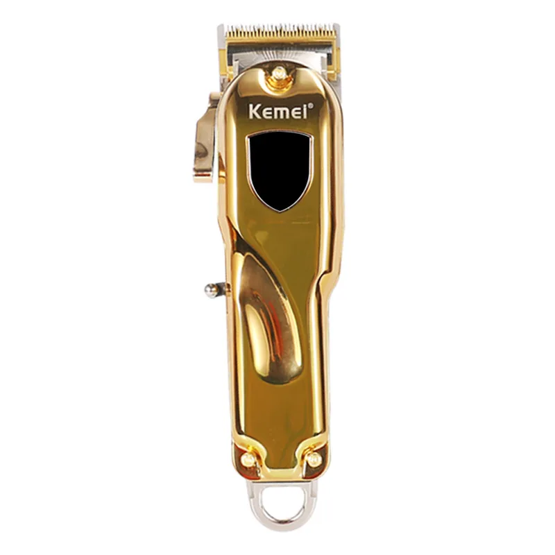 Kemei Hair Clipper KM-2010 Gold Body Metal Adjustable Carbon Steel Blade Professional Electric