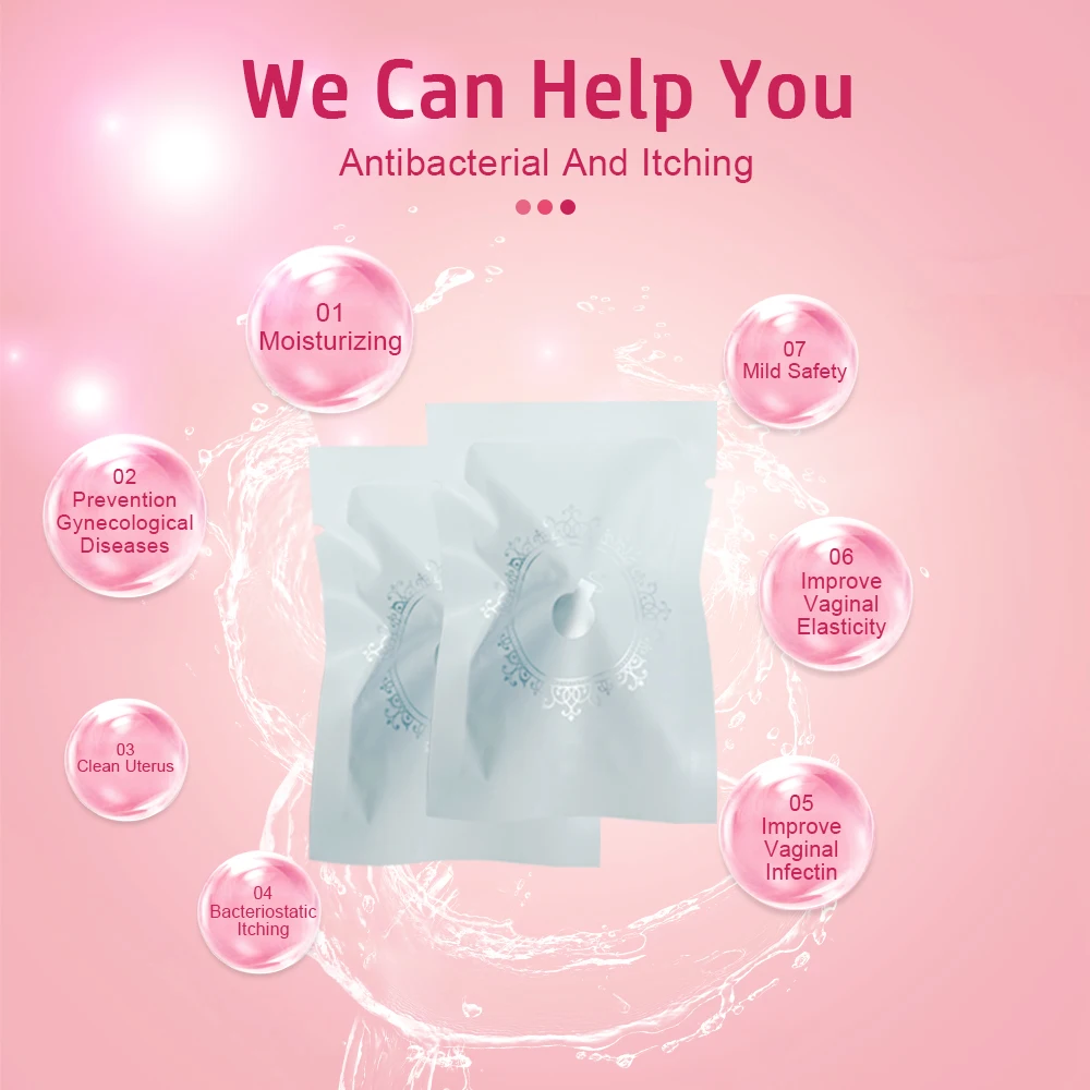 Hot Selling Private label Herbal Vaginal Clean Point Tampon Original Goddess Womb Vagina Pearl Detox Pearls