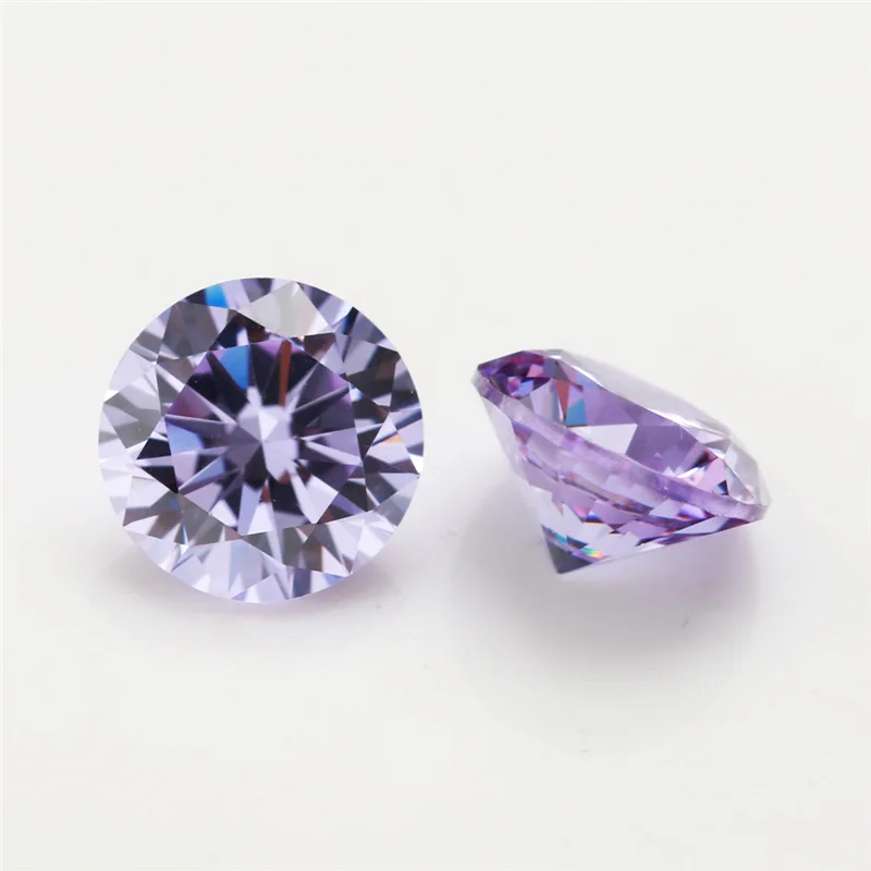 Pink color loose 3mm round signity cz loose stone