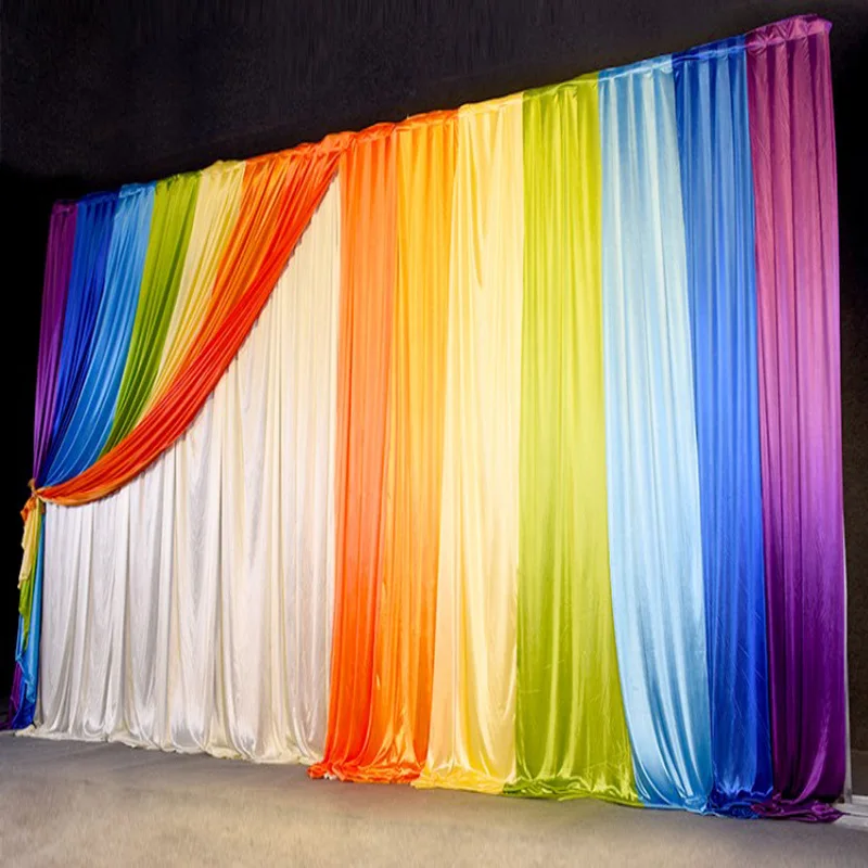 Китайские свадебные принадлежности Прямая поставка с завода фон для вечеринки в честь Дня Рождения свадебная занавеска из ледяного шелка