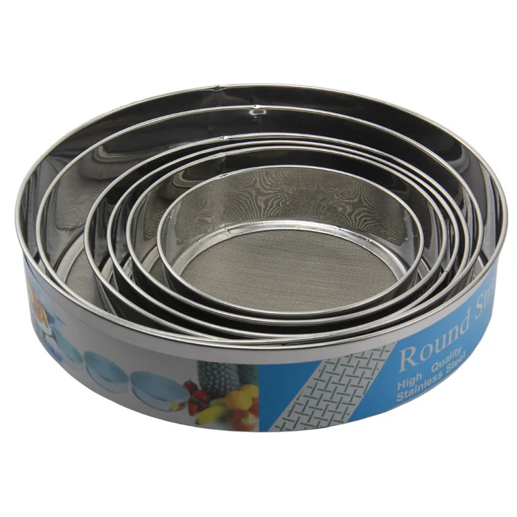 Hot sale food grade stainless steel fine mesh strainer flour kitchen sifter sieve