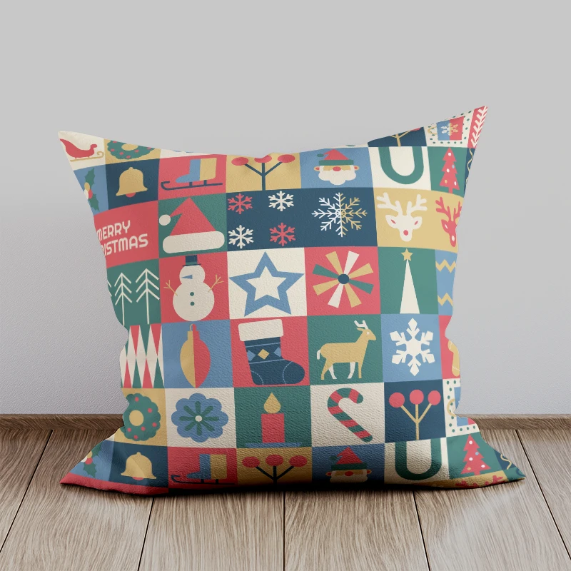 2024 New Factory Custom Wholesale Festival Home Deco Pillow Lower Pile Christmas Covers Customized Throw Pillows