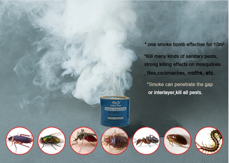 Эффективное средство от комаров и блох, средство для уничтожения клопов, инсектицид от дыма, средство для фумигации тараканов, автомобильный фумигатор, дым
